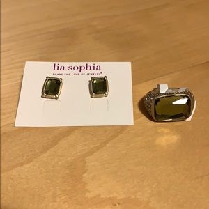 Lia Sophia Earring and ring set